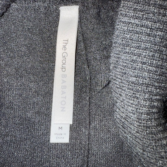 Babaton Charcoal TY knit tie-waist, wide-leg pants - Picture 2 of 4